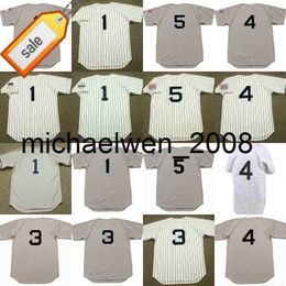 Mich28 Men 1 BILLY MARTIN 4 LOU GEHRIG 3 BABE RUTH 5 JOE DIMAGGIO 1983 Home Baseball Jersey