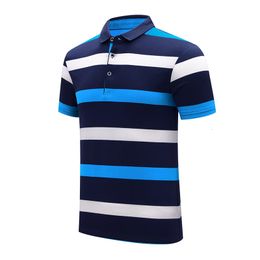 Mens Tshirts Summer Men Classic Striped Polo Mens Cotton Shortsleeved Embroidered Business Casual Polo Shirt Male Drop Designer Men 553