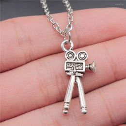 Pendant Necklaces Antique Silver Colour 13x28mm Film Projector Necklace For Women