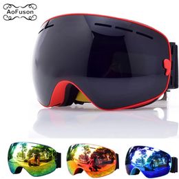 Ski Goggles Ski Snowboard Goggles Professional Snow Wide Angle Glasses With Double Layers Anti-Fog UV400 Men Women Snowmobile Ski Googles 231113