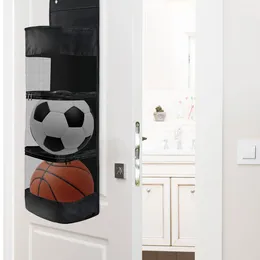 Storage Boxes Over Door Hanging Organizer Back Of Large Pockets For Socks Sports Gear Soccer Volleyball Toy