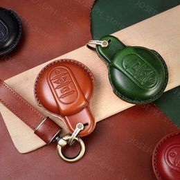 Key Rings Leather Car Key Case Cover for BMW MINI COOPER S ONE JCW F54 F55 F56 F57 F60 CLUBMAN COUNTRYMAN Remote Fob Holder Shell Keychain J230413