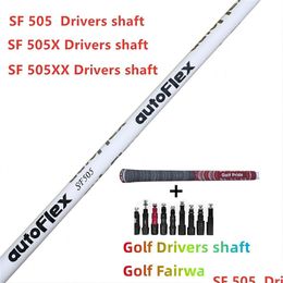 Drivers New Golf Shaft Flex White Drive Sf505Xx/Sf505/ Sf505X Flex Graphite Wood Assembly Sleeve And Grip Drop Delivery Sports Outdoor Dh9It