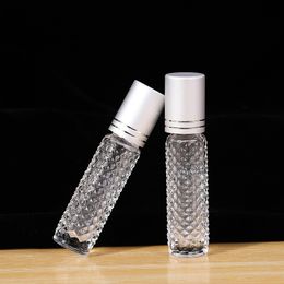 10ML Essential Oil Roller Bottles Empty Glass Roll On Essentials Oils Perfume Essence Travel Container Sample Emptys Bottle dh8677