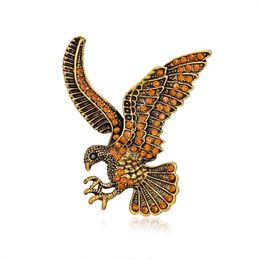 cute Diamond eagle Brooch jewelry bird brooches Women's Corsage pins fashion women men jewelry wholesale