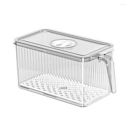 Storage Bottles Kitchen Food Box Transparent Drawer Type Large Capacity Stackable Sealed Lid Fruits Vegetable Container For Home