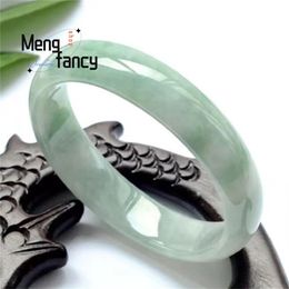 Bangle Natural Emerald Light Green Jade Designer Bracelets Fashion Women Luxury Birth Day Gifts Fine Jewellery Selling Charms 231110