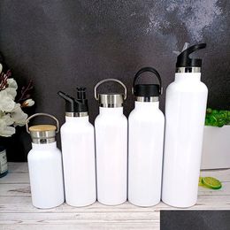 Water Bottles Sublimation Bottle 12/17/25/34Oz 350/500/750/1000Ml Flask Mug Kettle 304 Stainless Steel 2-Wall Insated Vacuum Wide Mout Otltp