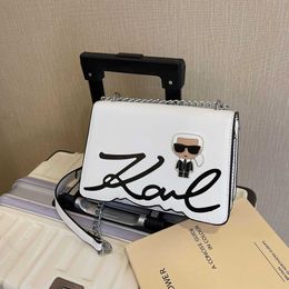 karl designer bags Fashion casual diagonal handbag new Korean cartoon creative shoulder bag trend PU chain small bag 231115