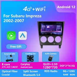 2 Din Video Android 12 Car Multimedia Player For Subaru Impreza 2002-2007 Radio Stereo Audio