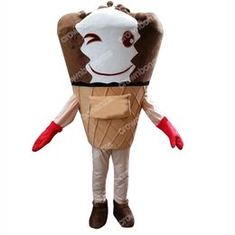 Super Cute Ice Cream Cone Mascot Costumes Halloween Cartoon Character Outfit Suit Xmas Outdoor Party Outfit Unisex Promotional Advertising Clothings