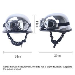 Motorcycle Helmets Retro Vintage Scooter Open Face Helmet Riding Cycling Touring Safety For E-bike Moto Half W/Goggles