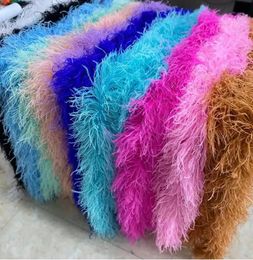 Other Event Party Supplies 2Meters High Quality 6Ply Ostrich Feathers Boas for Wedding Dress With Plume Shawl Decoration Carnival Clothes Accessory Crafts 231113