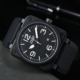 Wristwatches Luxury Independent Brand Mechanical Automatic Date Watch Three-hand Calendar Rubber Strap Business Men's Sports Clock