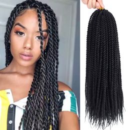 Ombre Senegalese Twist Crochet Hair 22 Inch Braids Senegalese Crochet Twist Pre-Lopped Small Crochet Hair for Women