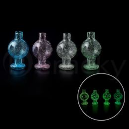 Smoke 25mmOD New Luminous Glass Bubble Carb Cap Four Styles Caps Heady Smoking Accessories For Beveled Edge Quartz Banger Nails Dab Rigs LL