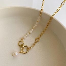 Pendant Necklaces 2023 Elegant Freshwater Pearl Necklace Female Splicing Sweet Wedding Jewelry Collier Femme With Natural Pearls