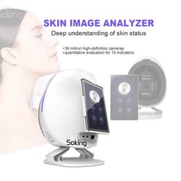 Portable 15.6 Inch Touch Screen Skin Diagnosis System Multi-language 3D Camera Auto Smart Skin Analysis Machine Scanner Skins Problem For Beauty Center