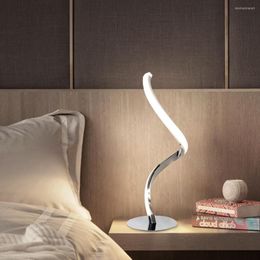 Table Lamps Modern Minimalist LED Spiral Lamp Touch Dimmer Bedroom Bedside Living Room Porch Balcony Decoration Interior Lighting