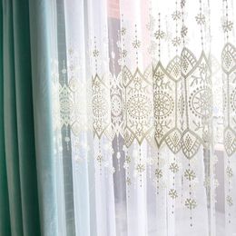 Curtain Milk Silk Embroidery Living Room Bedroom Window Floral Embroidered Modern Curtains For Luxury Cortinas