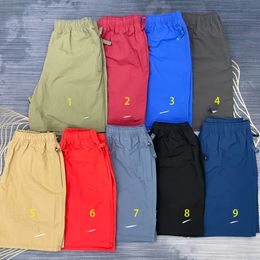 Mens tech fleece designers classic spring and summer 9 Colour quick drying loose fashion casual shorts N print JXFH