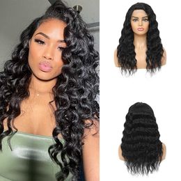 Hair Wigs Water Wave Lace Front Human l Frontal Brazilian Loose Deep Curly Preplucked Closure 230413