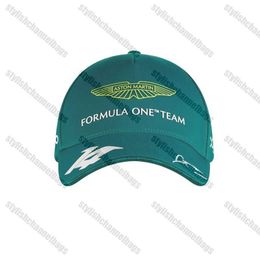 قبعات الكرة الصيف Aston Martin F1 Alonso Cap Formula One Associory Hat Men and Women Fashiona Green Fan Comporter Soft Top Caps Baseball 413-3
