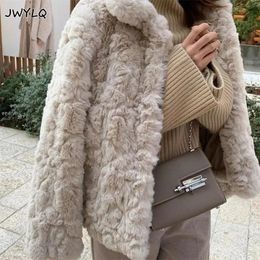 Women's Leather Faux Leather High Quality White Fur Coat Lamb Wool Fur Elegant Korean Fashion Version Girls Wear Short Lapel Fur Jacket Kawaii Clothe 231113