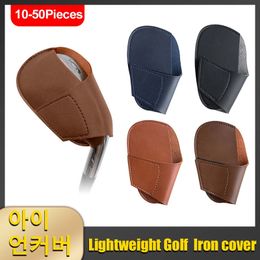 Other Golf Products 1050Pcs Iron Club Head Cover Rod Protective Case PU Leather Wedges Covers Sporting Accessories Putter Protector 231113