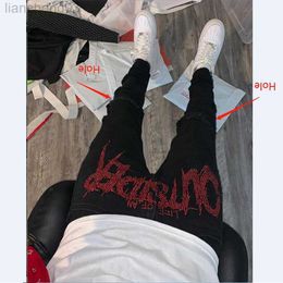 Men's Jeans Men Black Jeans Fashion Ripped Biker Elastic Skinny Pants Shabby Hot Drill High Quality Pencil Cowboy Rhinestones Denim Trousers W0413