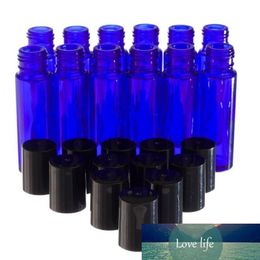 Cobalt Blue 10 Ml RollOn Bottles With Stainless Steel Roller Ball Perfume Essential Oil Massage Thick Glass Container Portable Travel