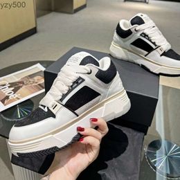 AM high quality shoes Skelet Bones Casual Shoe RUNWAY SKEL TOP Low High Men Women US11 Basketball running Black White Leather Lace w DQS3