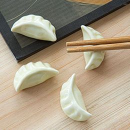 Chopsticks Cute Dumpling Shape Ceramic Holder Stand Chopstick Rack Pillow Japanese Style Kitchen Tableware Tools