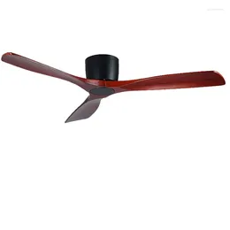 Inch Dc Motor Low Floor Ceiling Fan Industrial Vintage Wooden Ventilator Light Control Decorative Blower Wood Retro Fans