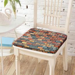 Pillow Rectangle Brick Wall Printed Chair Polyester Seat Padding Softness Stretch Chairs Decorative Recliner Floor Decor