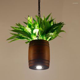 Pendant Lamps American Country Plant Walnut Creative Personality Restaurant Balcony Designer Wood Lights LO72513