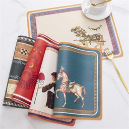 Table Mats Nordic Waterproof And Oil Proof Bowl Mat Style Leather Pvc Meal Supplies Household Heat Insulation