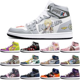 DIY classics customized shoes sports basketball shoes 1s men women antiskid anime fashion customized figure sneakers 0001UDES