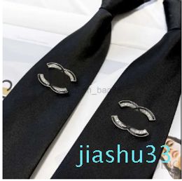 tie designer ties women Classic double letters suit ties business silk necktie party wedding scarf