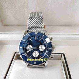 BLS V2 men watches AB0162121C1A1 44mm blue Stainless Ceramic Bezel Chronograph Back transparent 7750 Movement Automatic mechanical mens watch Mr wristwatches