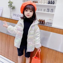 Down Coat Spring Autumn Girls Jacket Hooded Children's Wash-free Coats For Boy Colorful Foreign Style Kid Outerwear 1 To 8 Years