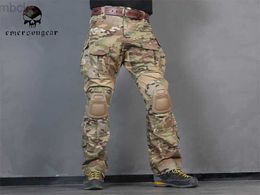 Men's Pants Emersongear Gen3 Combat Pants Tactical Army bdu Trousers with Knee Pads EM8527 Multicam