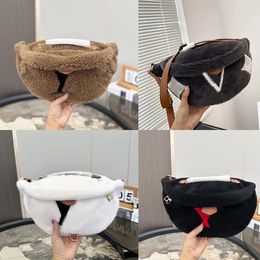 Waist Bags Designer Bumbag Crossbody Bag Winter Fur Teddy Chest Pack Mens Wool Shoulder Bags High Quality With Box No78