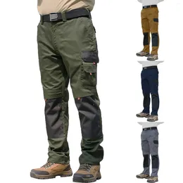 Men's Pants Multi Pocket Trousers Cargo Straight Tube Casual Outdoor Loose Oversize Work With Memory Comfortable Slip