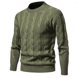 Men's Sweaters Men O-Collar Clothes Winter Vintage Sweater Coats Solid Striped Pullover Mens Turtleneck Autumn 3XL-M