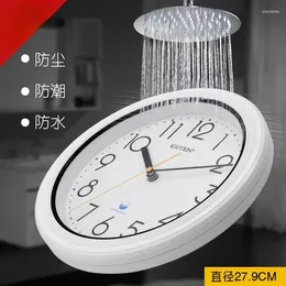 Wall Clocks Waterproof Clock Dustproof Bathroom Kitchen Mute Creative Living Room Swimming Pool Large Quartz