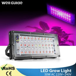 Grow Lights Plant Growth Flower LED Flood Light 50W AC 220V LED Plant led lamp Plant Spotlight Greenhouse Plant Hydroponics Growth Light P230413