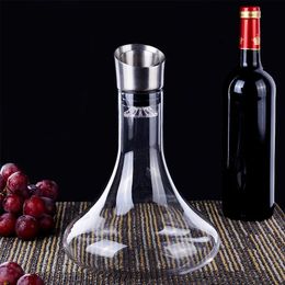 Bar Tools Unleaded Crystal Glass Wine Decanter Red Carafe with Built in Aerator Fast Decanting Accessories 231113