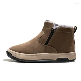 Boots Men's Winter Big Cotton Snow High Top Outdoor Style Plus Velvet Warm Shoes Trendy And Comfortable