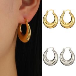 Dangle Earrings Metal Glossy Design Jewelry Women's Coil U-shaped Ear Luxurious Punk Accessories Gift Retro